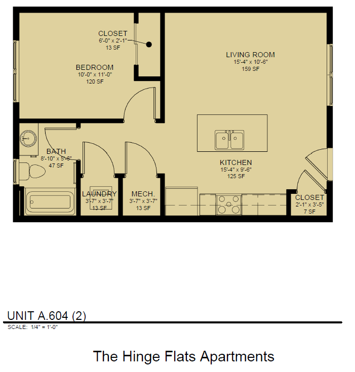 hinge flats unit a 604