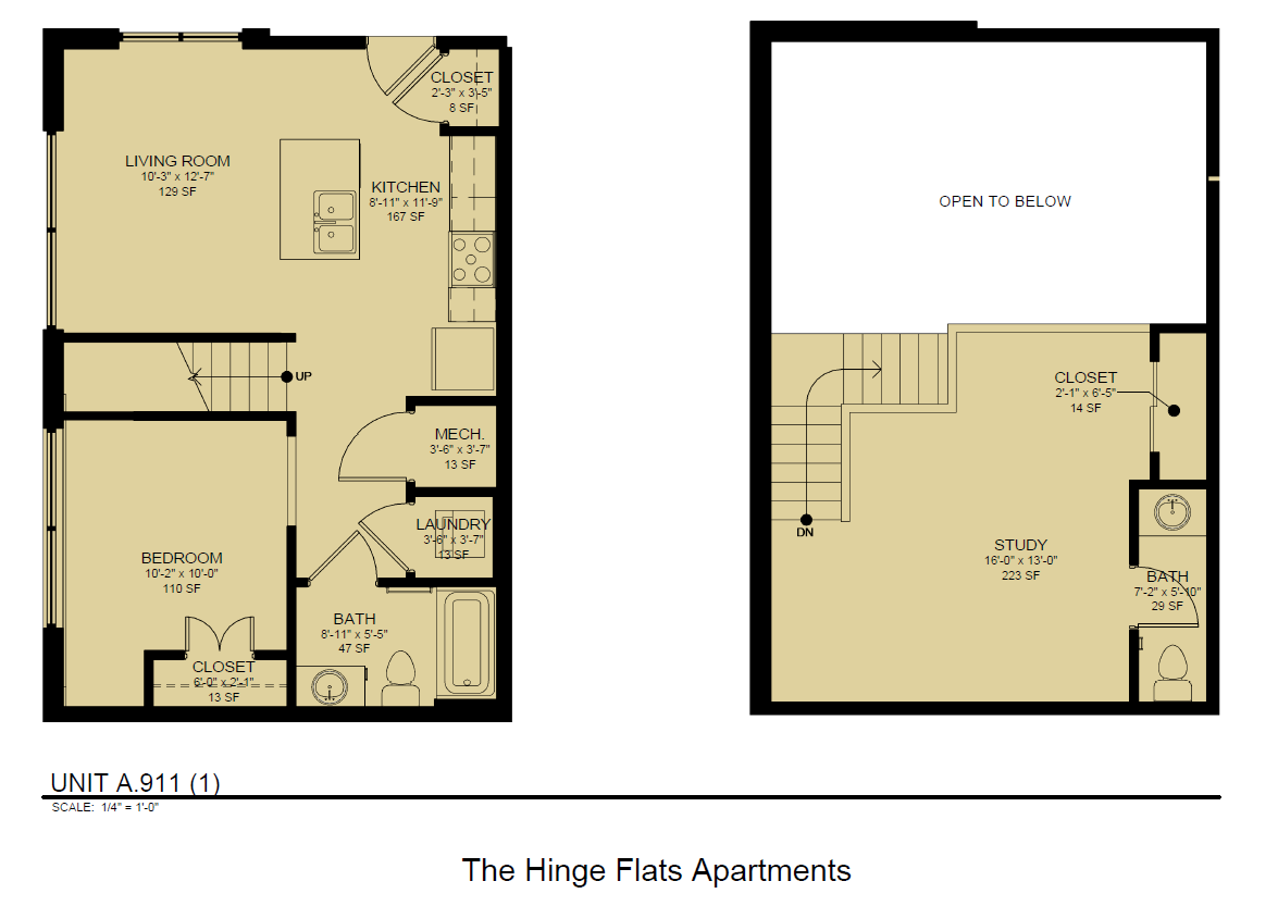 hinge flats unit a911