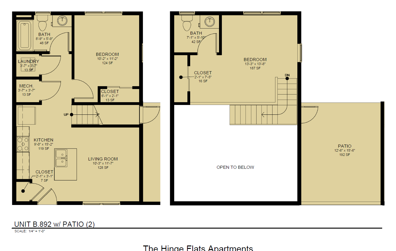 hinge flats unit b892 with patio 2