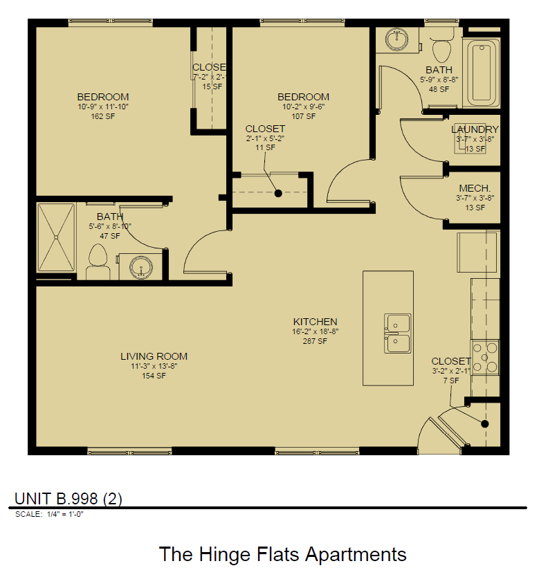 hinge flats unit b998 2