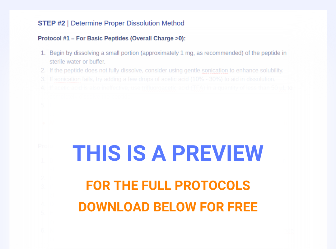 This is a preview for the full protocols download below for free