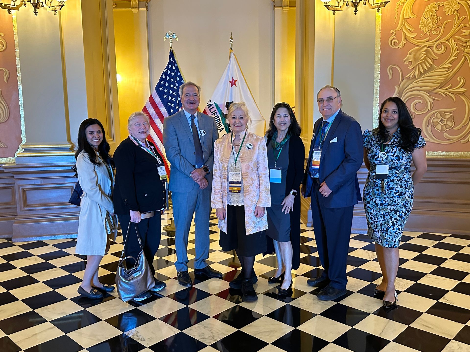 CNS Chairs and Attendees at the California Capitol building
