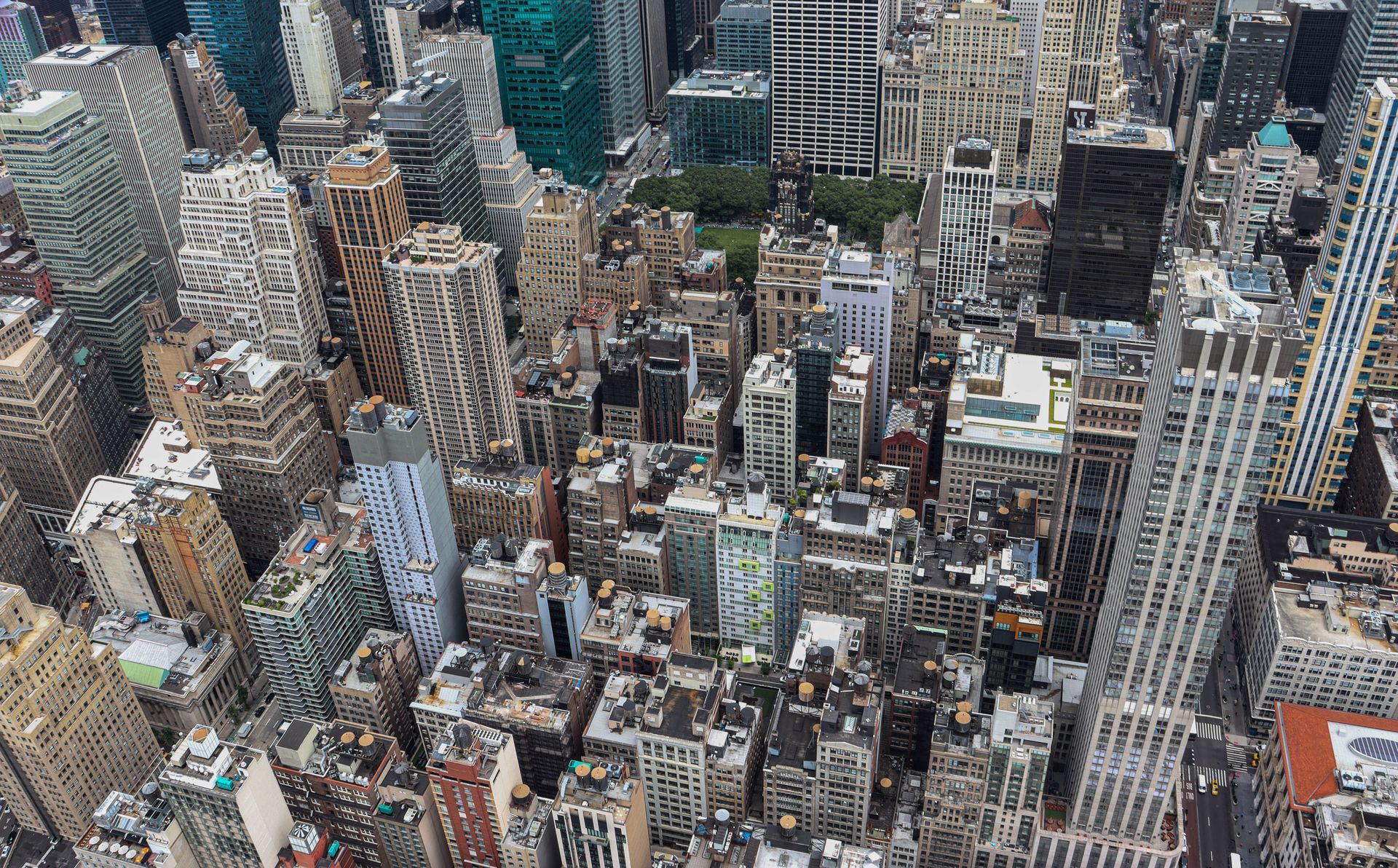 Cityscape aerial view