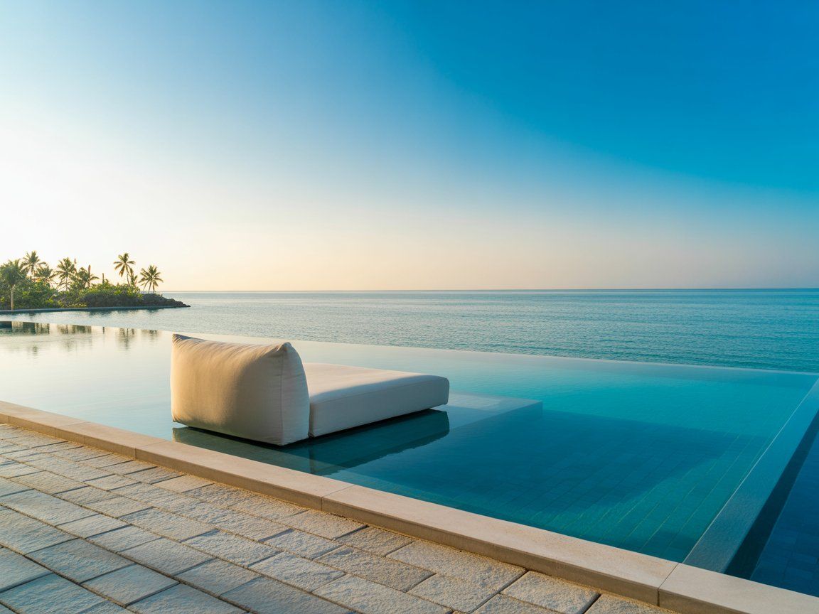 Enhance your swimming area with pavers that resist fading and cracking