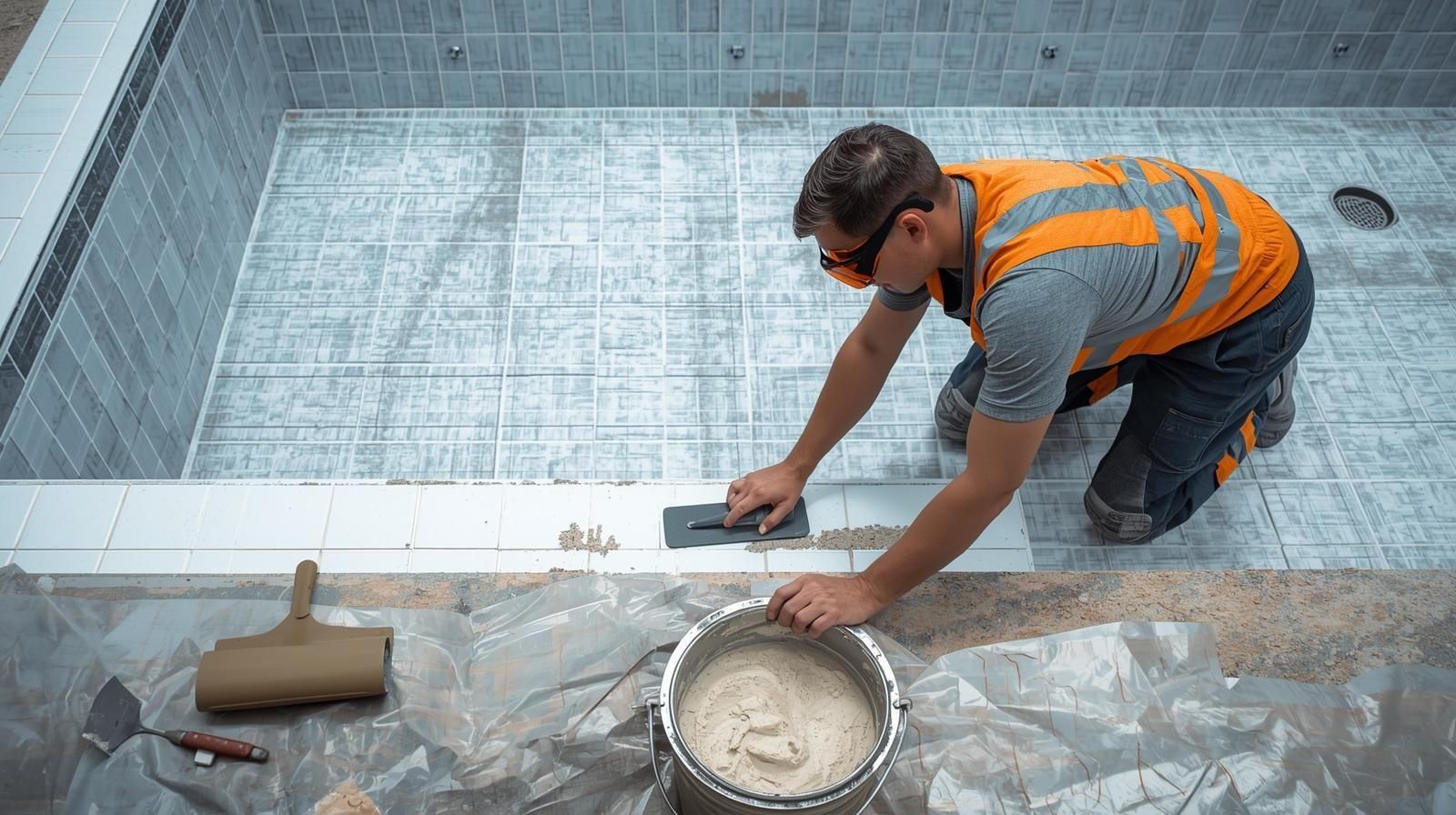 Every tile is expertly placed to create a polished, seamless surface.