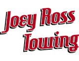 Joey Ross Towing logo in red and black text on a white background