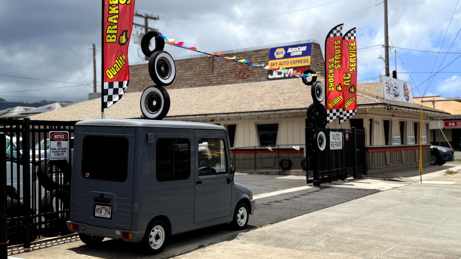 Utility van parked | Sky Auto Express
