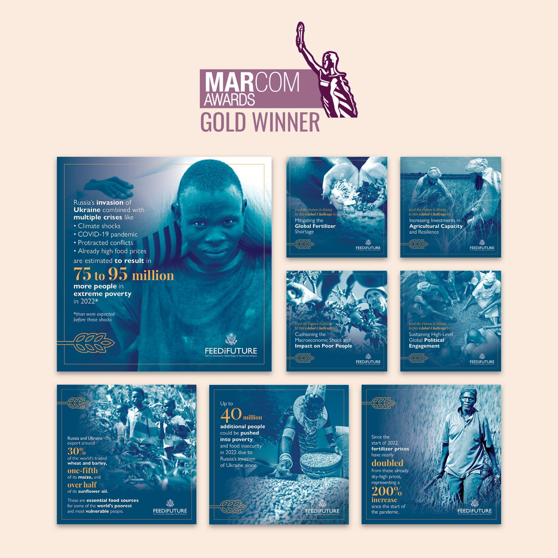 The United States Agency for International Development (USAID) Bureau for Resilience and Food Security (REFS) Feed the Future Ukraine Response social media campaign.