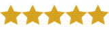 A row of gold stars on a white background.