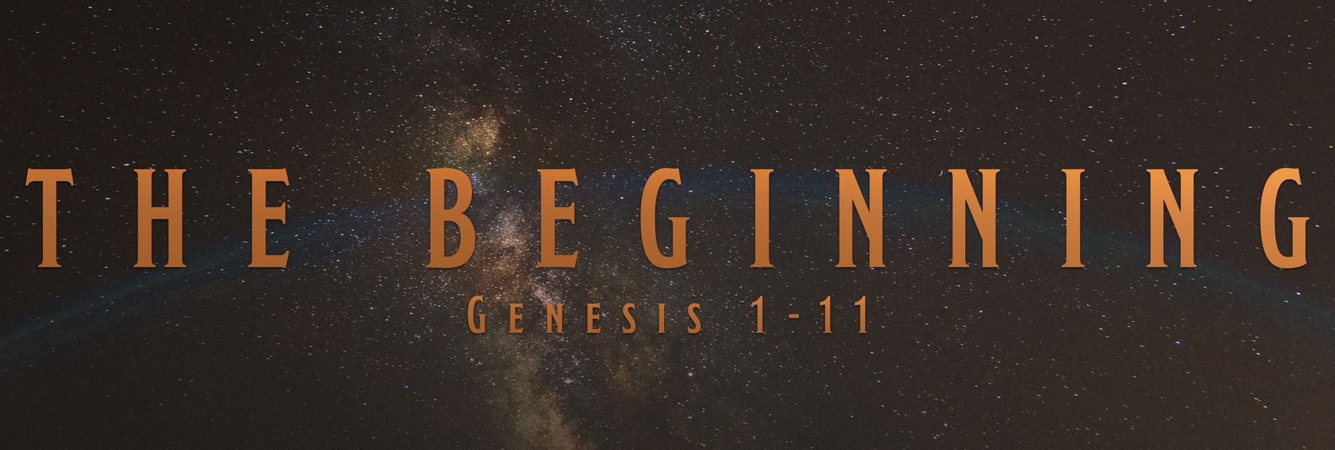 A poster for beginning genesis sermon series