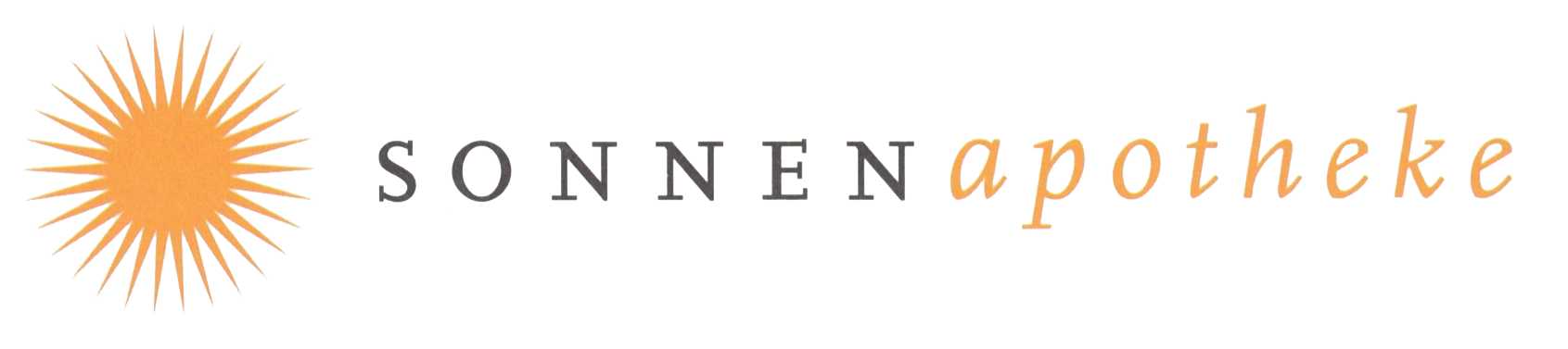 Logo of Sonnen Apotheke: a sun graphic with the text