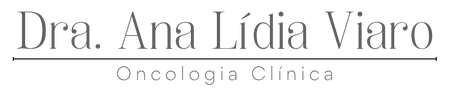 Dra. Ana L&iacute;dia Viaro, oncologista, e "Oncologia Cl&iacute;nica" escrito abaixo.