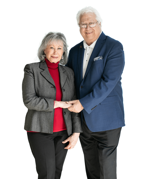 Lawrence Castillo and Charlotte Castillo holding hands