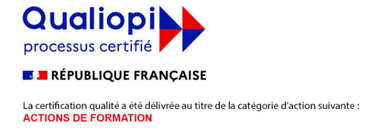 The logo for qualiopi processus certifie republique francaise