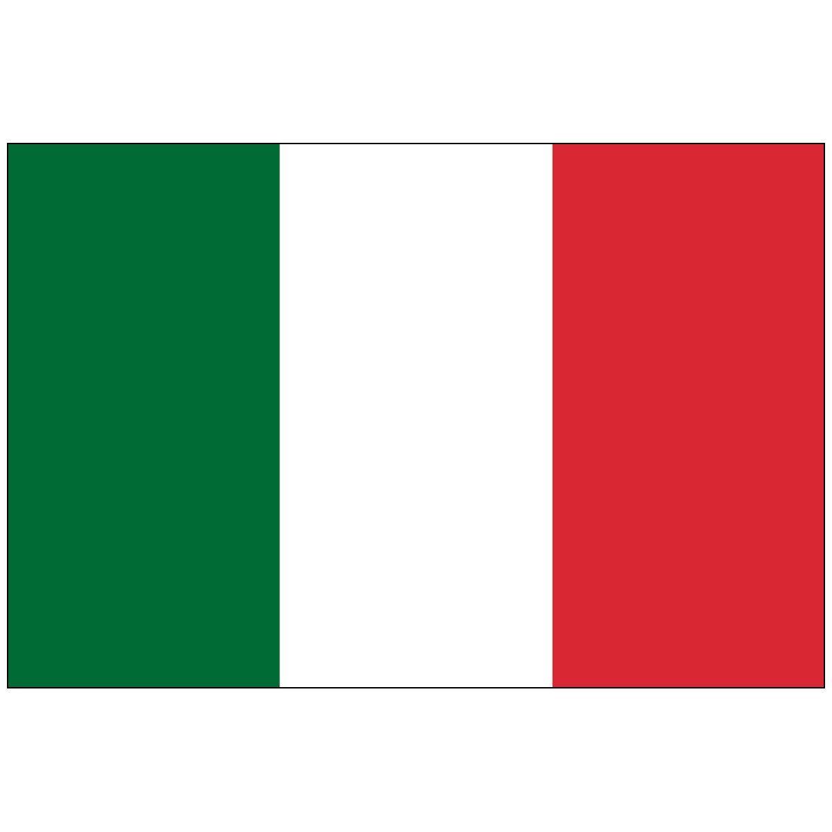A green , white and red flag on a white background.