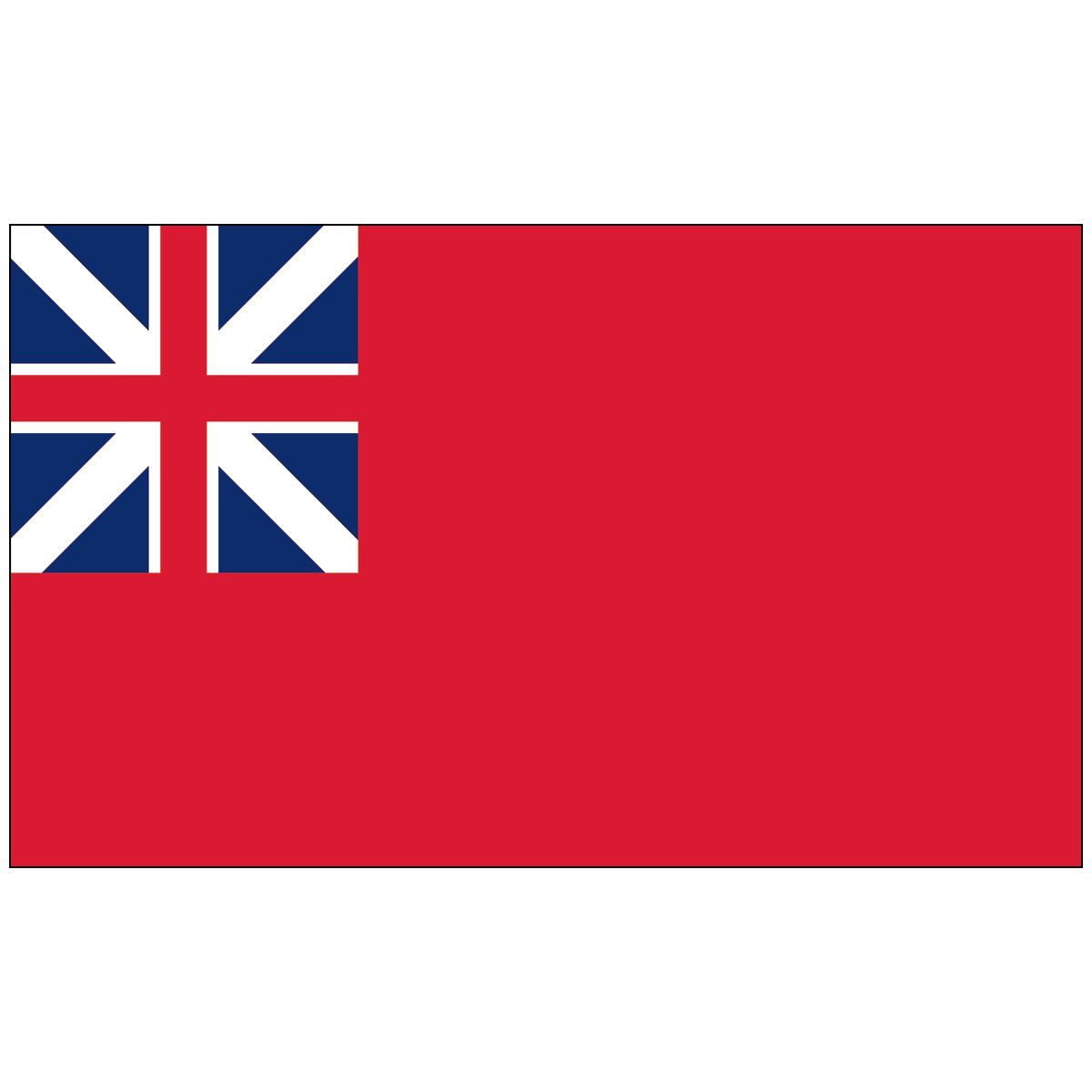 A red flag with a blue and white cross on it