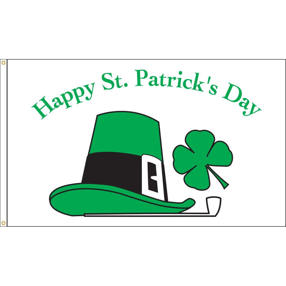 A flag that says happy st. patrick 's day