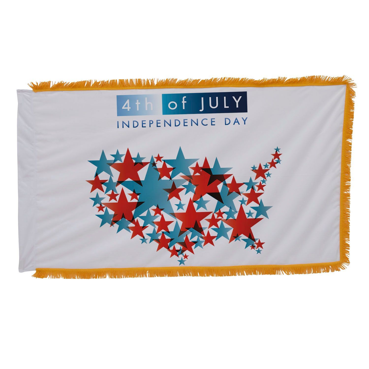 A flag that says 4th of july independence day