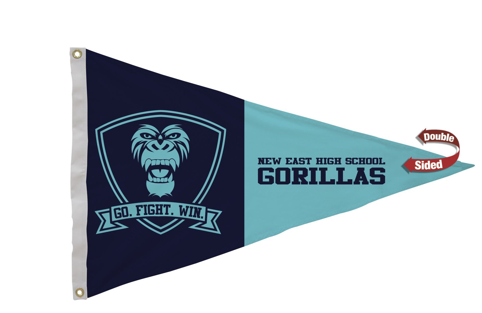 A pennant with a gorilla on it and the words gorillas on it.
