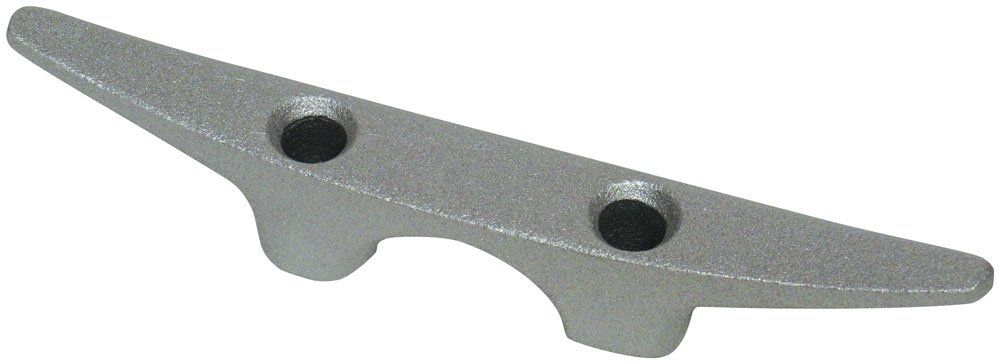 A close up of a metal object with two holes in it on a white background.