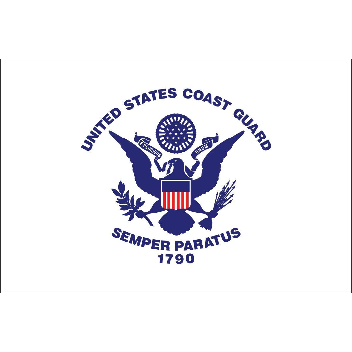 United states coast guard semper paratus 1790 flag