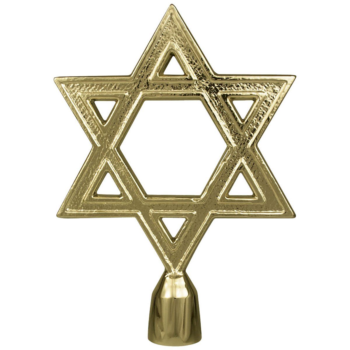 A gold star is on a white background