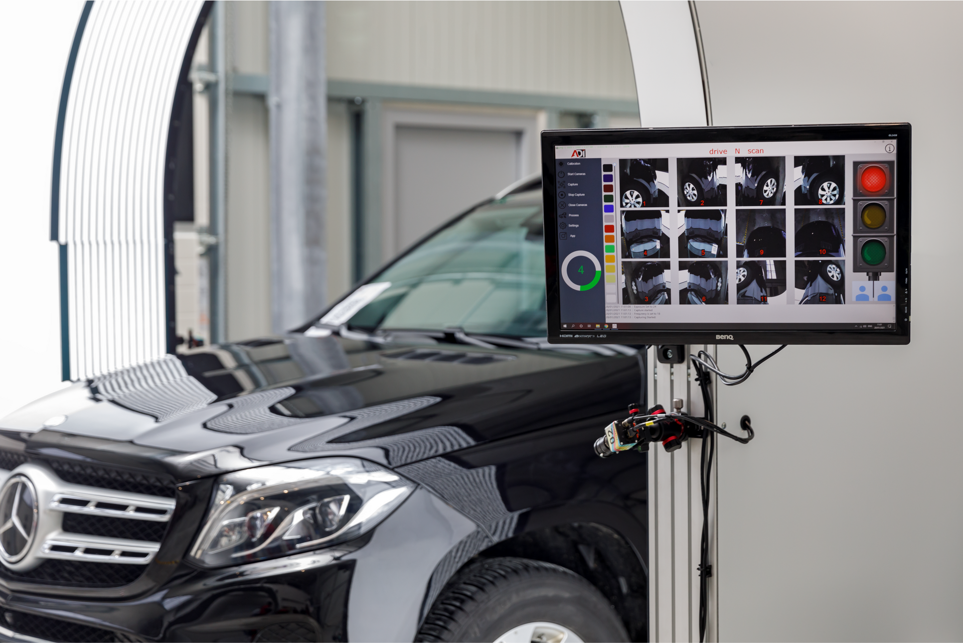 DRIVEnSCAN analysis on screen