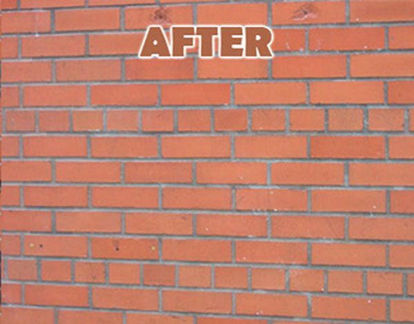 A brick wall with the words after written on it