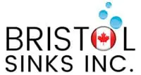 Logo for Bristol Sinks Inc. with text and a Canadian flag icon.