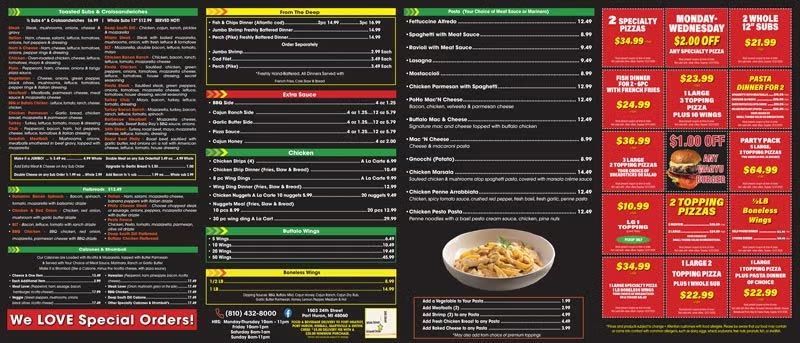 Restaurant menu board