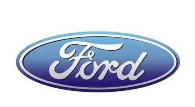 福特标志:蓝色椭圆形,白色“Ford”字样。