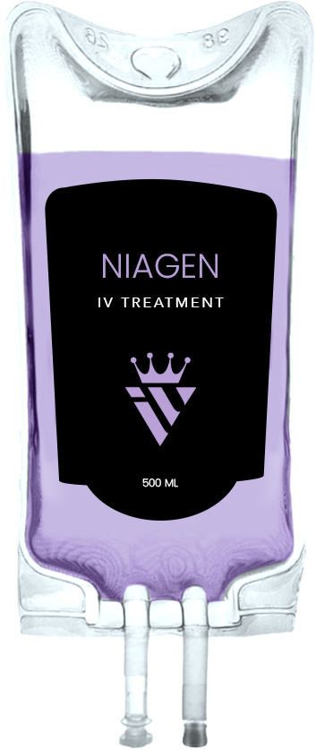 Niagen IV treatment 500 ml bag with purple solution