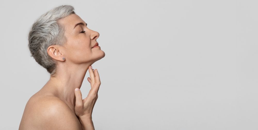 older woman with good skin