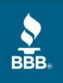 BBB logo in white on a blue background