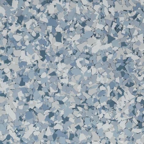 Abstract blue, gray, and white speckled pattern resembling terrazzo or confetti