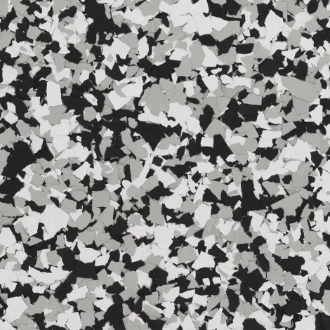 Abstract black, white, and gray speckled camouflage pattern.