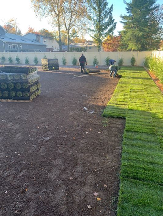 Installing Lawn — Westwood, NJ — Four Brothers Landscape, Inc.