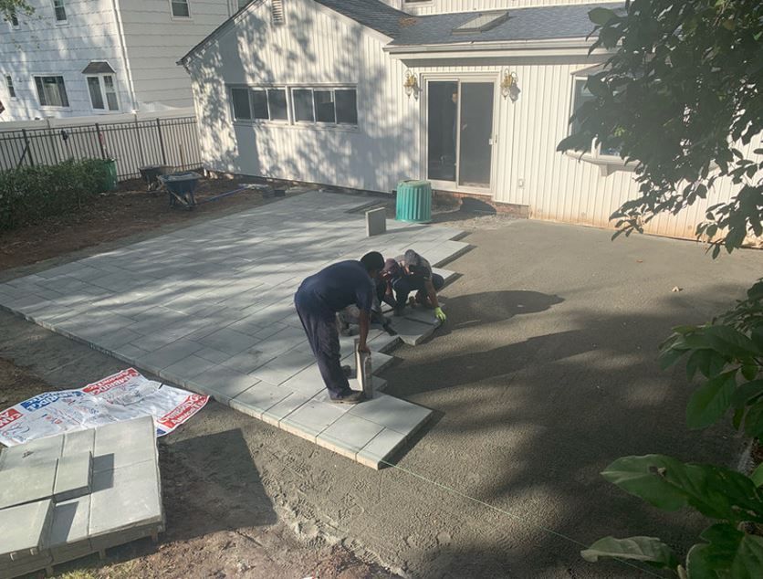 Installing Walkways #2 — Westwood, NJ — Four Brothers Landscape, Inc.