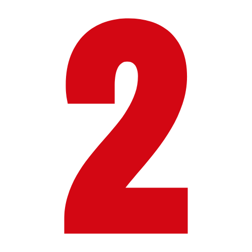 Red number 2.