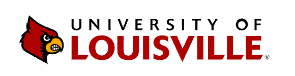 Logo for the University of Louisville: a red cardinal head with text that says 