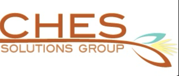 CHES SOLUTIONS GROUP logo with orange text and a stylized plant element.