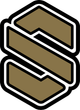 A brown and white s logo on a white background.