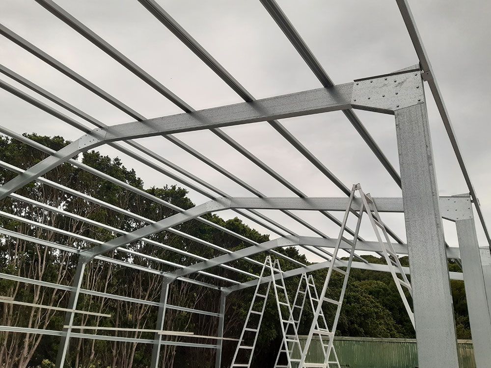 A Metal Structure Of The Sheds — CJR Group Concrete Construction In Gold Coast, QLD