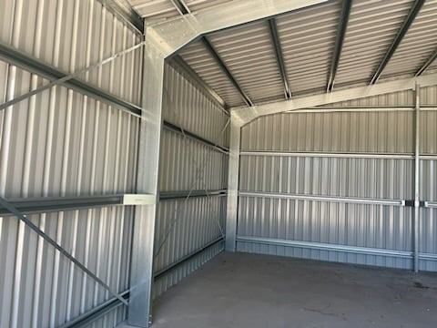 Steel Shed With Metal Wall — CJR Group Concrete Construction In Byron Bay, NSW