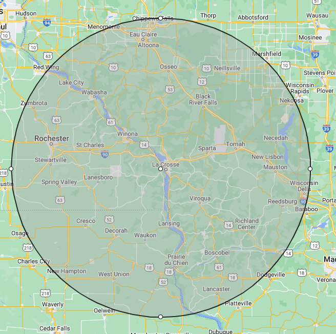 Service Area  - La Crescent, MN - P & T Electric, Inc.