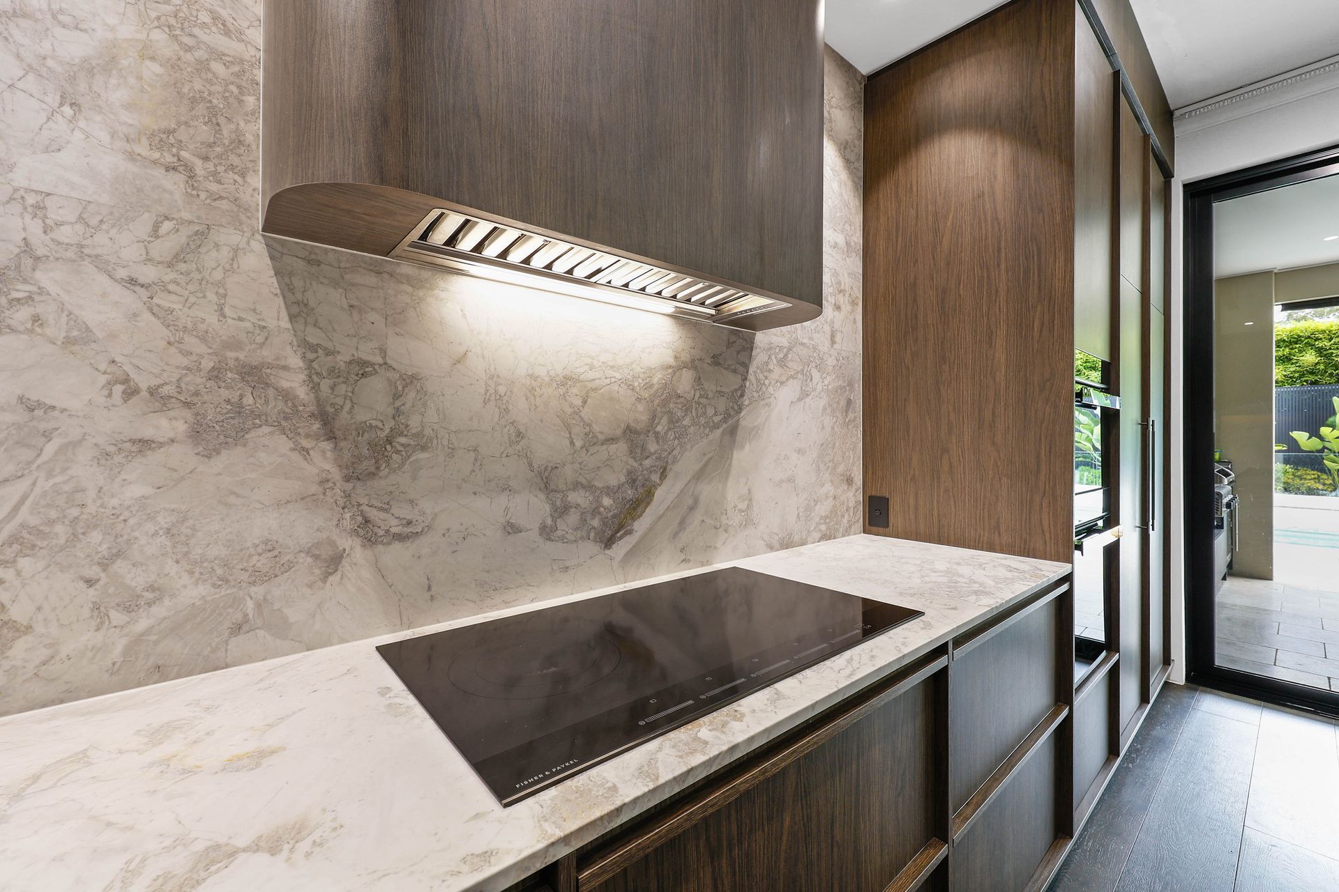Modern Kitchen With Marble Countertops — Above & Beyond Interiors in Smeaton Grange, NSW