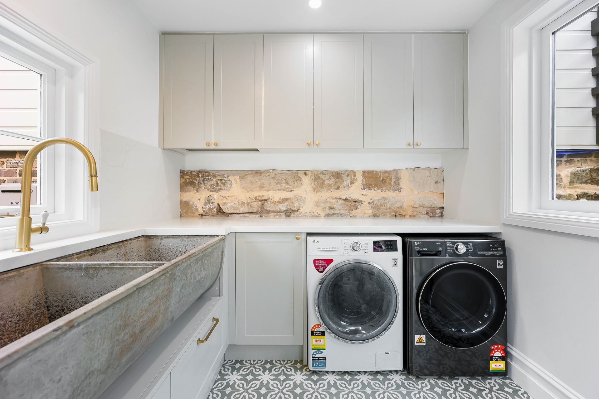 Bright Laundry Room With Sink — Above & Beyond Interiors in Smeaton Grange, NSW