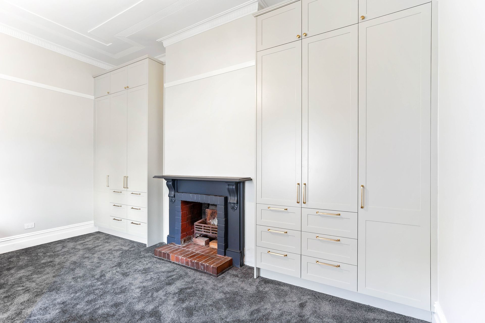 Bright White Bedroom With Built-in Wardrobes — Above & Beyond Interiors in Smeaton Grange, NSW