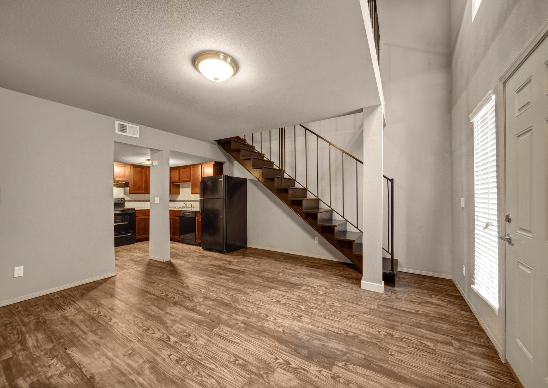 Modern photo of kitchen and kitchen island
