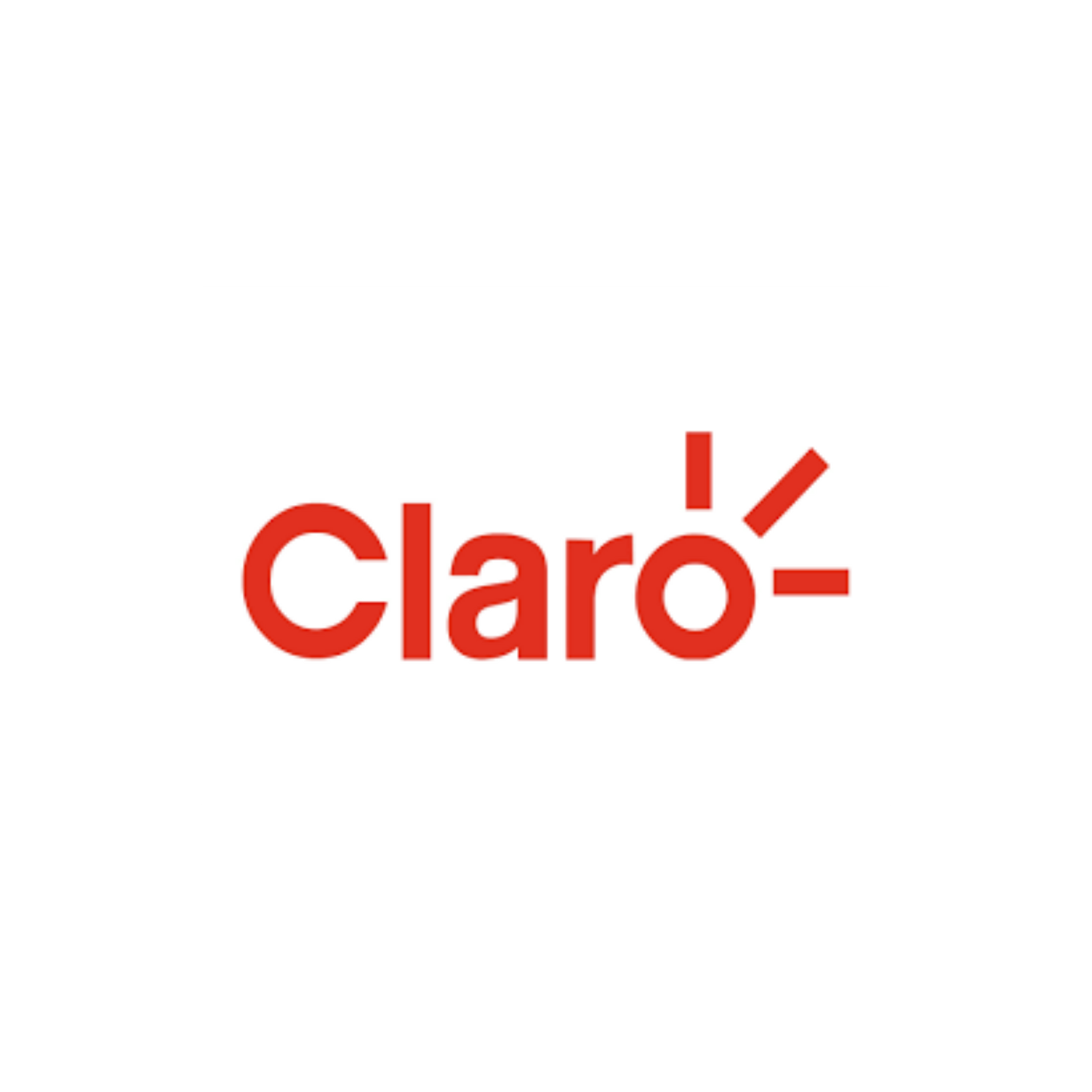 Claro logo in red on a white background